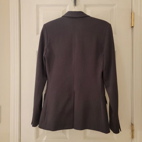 Hilton Weiner Blazer Jacket Size Small Grey Wool Blend Soft Stretch Designer - Picture 2 of 6